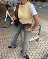 Große Tragetasche aus veganem geflochtenem Leder