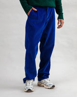 Corduroy Pleated Chino Pants Klein Blue
