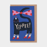 Party Cat Kids Birthday Card Yippee by Sue Doeksen