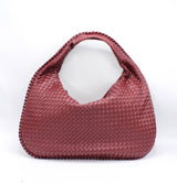 Große Tragetasche aus veganem geflochtenem Leder