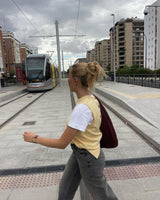 Große Tragetasche aus veganem geflochtenem Leder