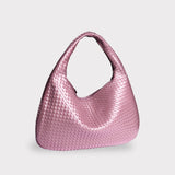 Große Tragetasche aus veganem geflochtenem Leder