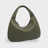 Große Tragetasche aus veganem geflochtenem Leder