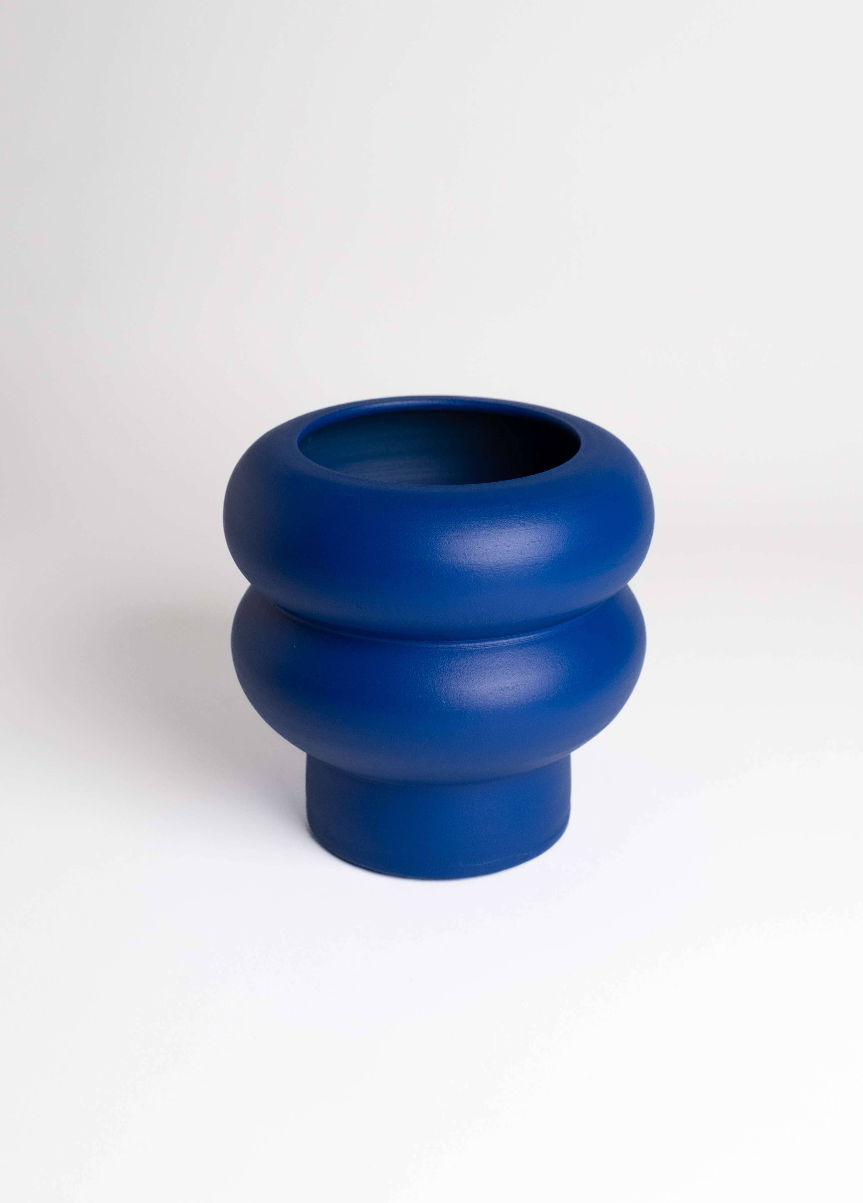 Ripple Vase Small - Cobalt Blue