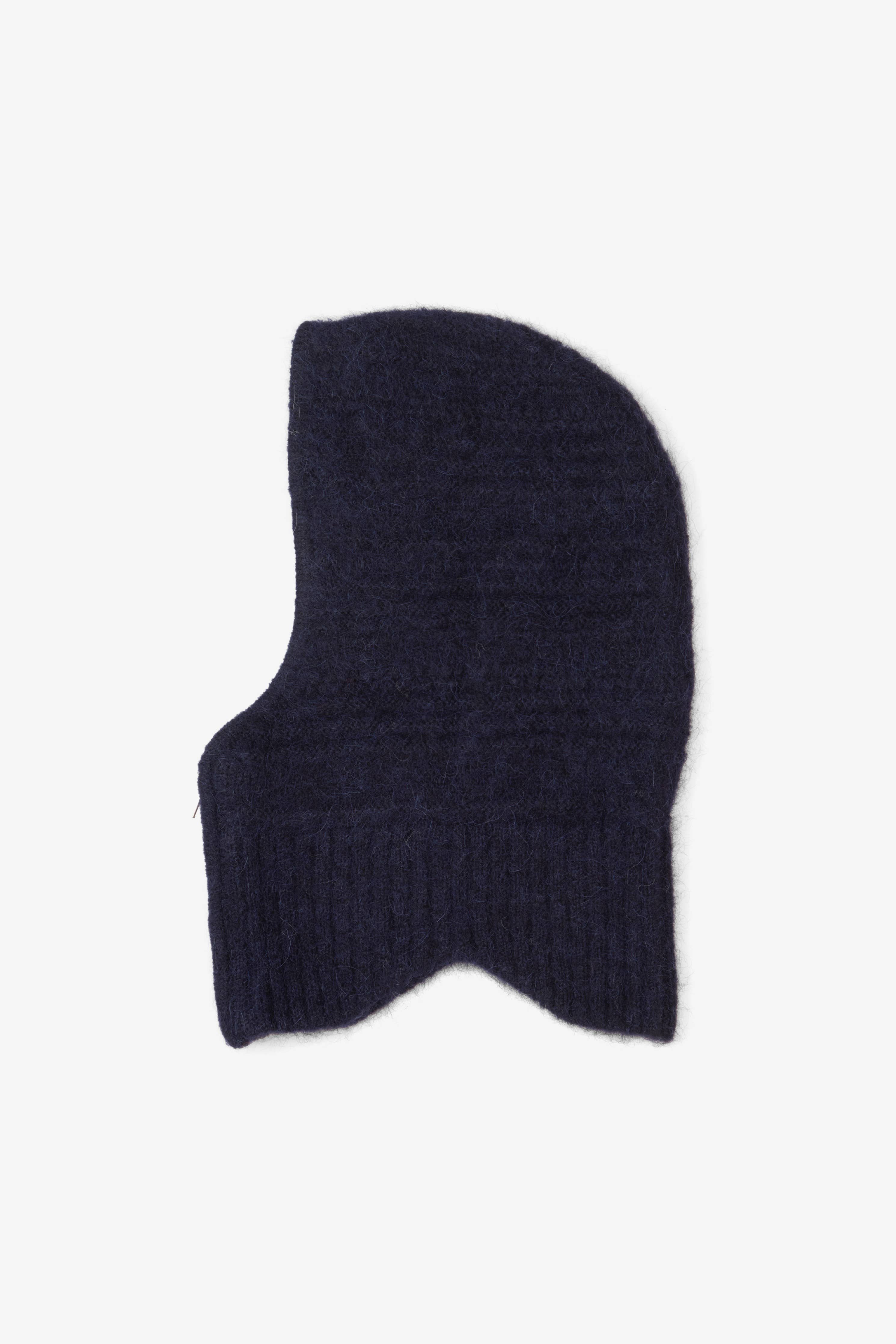 The Alpaca Balaclava with Zip - Deep Sea Navy - AW25