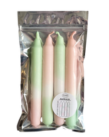 Dip Dye Candles Rose & Mint