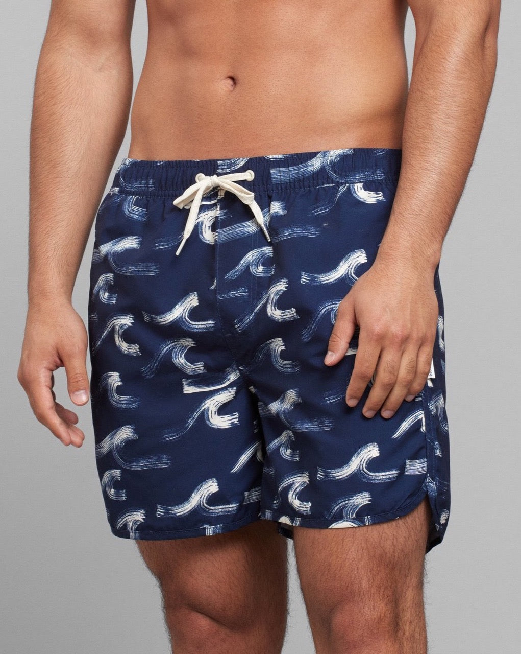 Swim Shorts Sandhamn Brushed Waves Navy