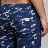 Swim Shorts Sandhamn Brushed Waves Navy
