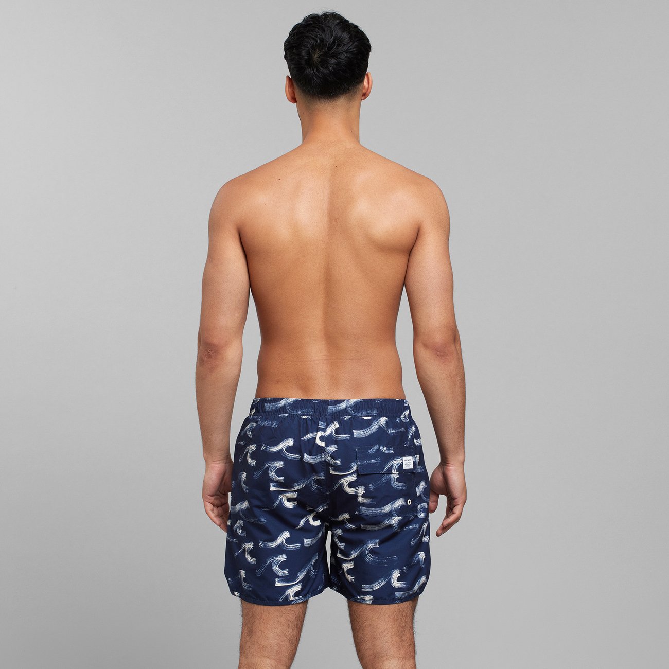 Swim Shorts Sandhamn Brushed Waves Navy
