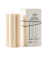 Flower Pillar Candle Cream