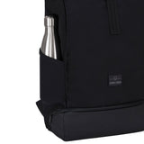 Rolltop Rucksack mit Seitenfächern. ALT #farbe_schwarz