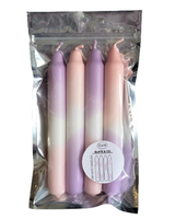 Dip Dye Candles Rose & Violet