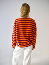 Núria Orange-Burgundy T-shirt