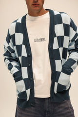 Cárdigan Checkered Blue
