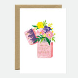 Gold Flower Lighter greeting card