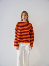 Núria Orange-Burgundy T-shirt
