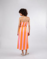 Color Block Dress Orange Rosa