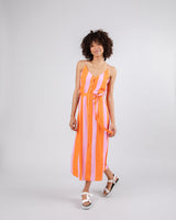 Color Block Dress Orange Rosa