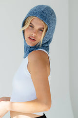The Alpaca Balaclava Fitted Hood - Glacial Lake