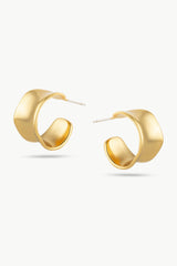 Gold Irregular Molten Hoop Earrings - Eos