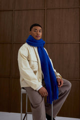 The Reykjavik Scarf with RWS Wool - Electric Blue - AW25
