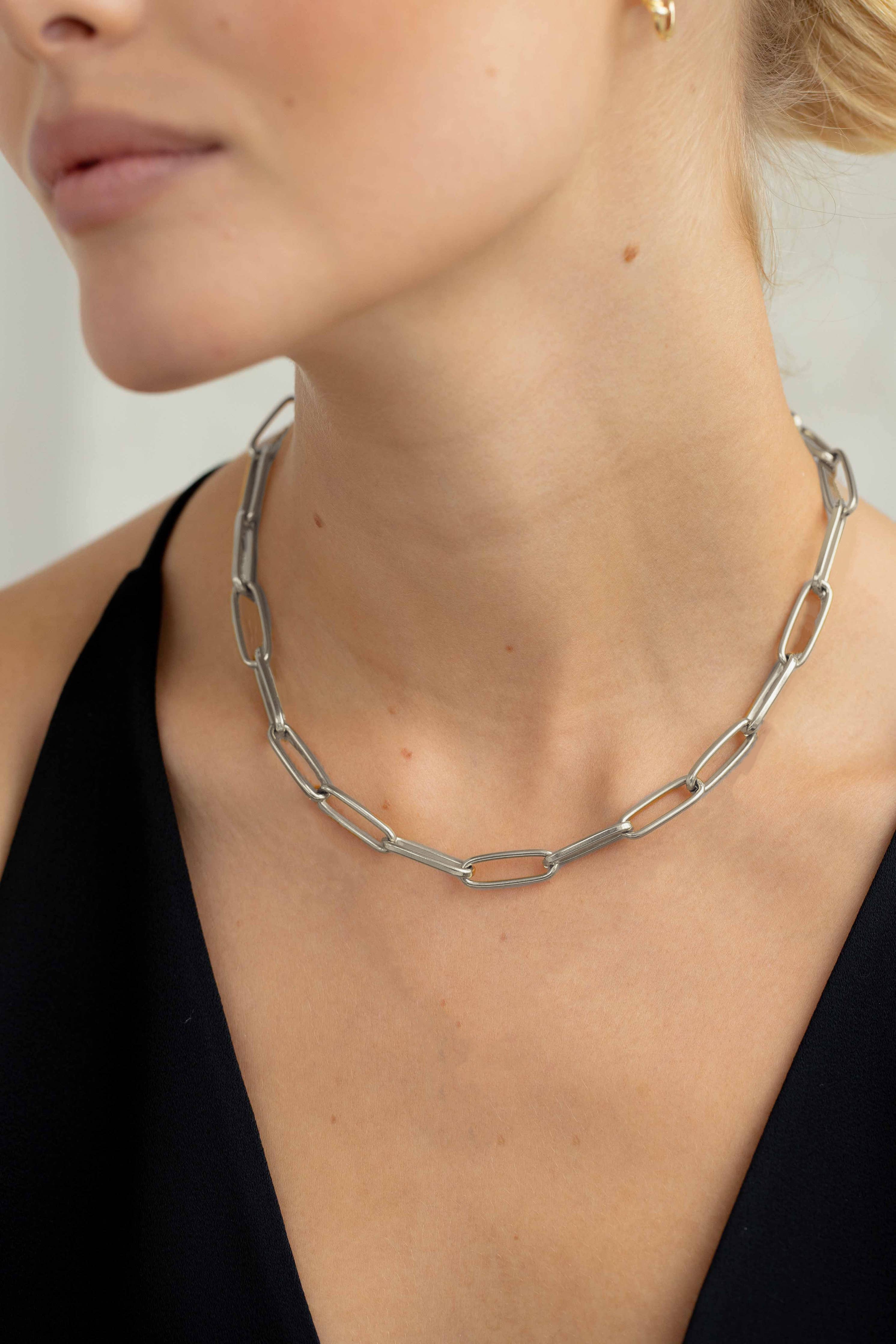 The Paperclip Chain Necklace - Silver