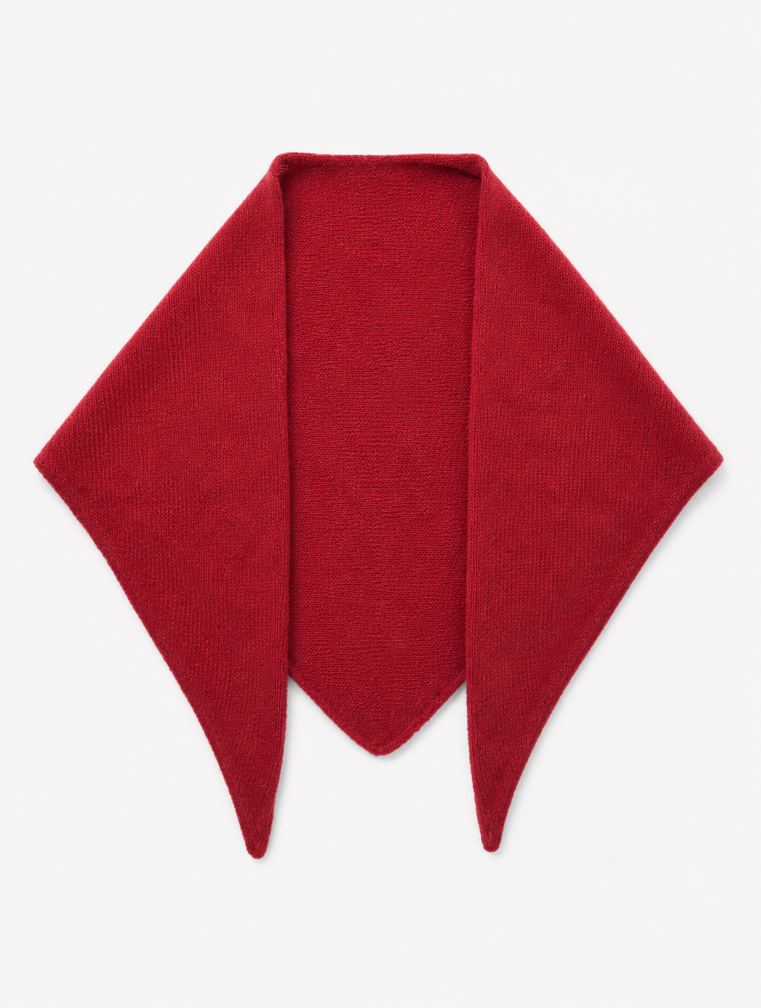 Merino Wool Triangle Scarf (L) - Robust Red