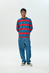Longsleeve T-Shirt Striped Red