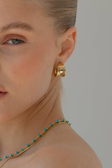 Gold Irregular Molten Hoop Earrings - Eos