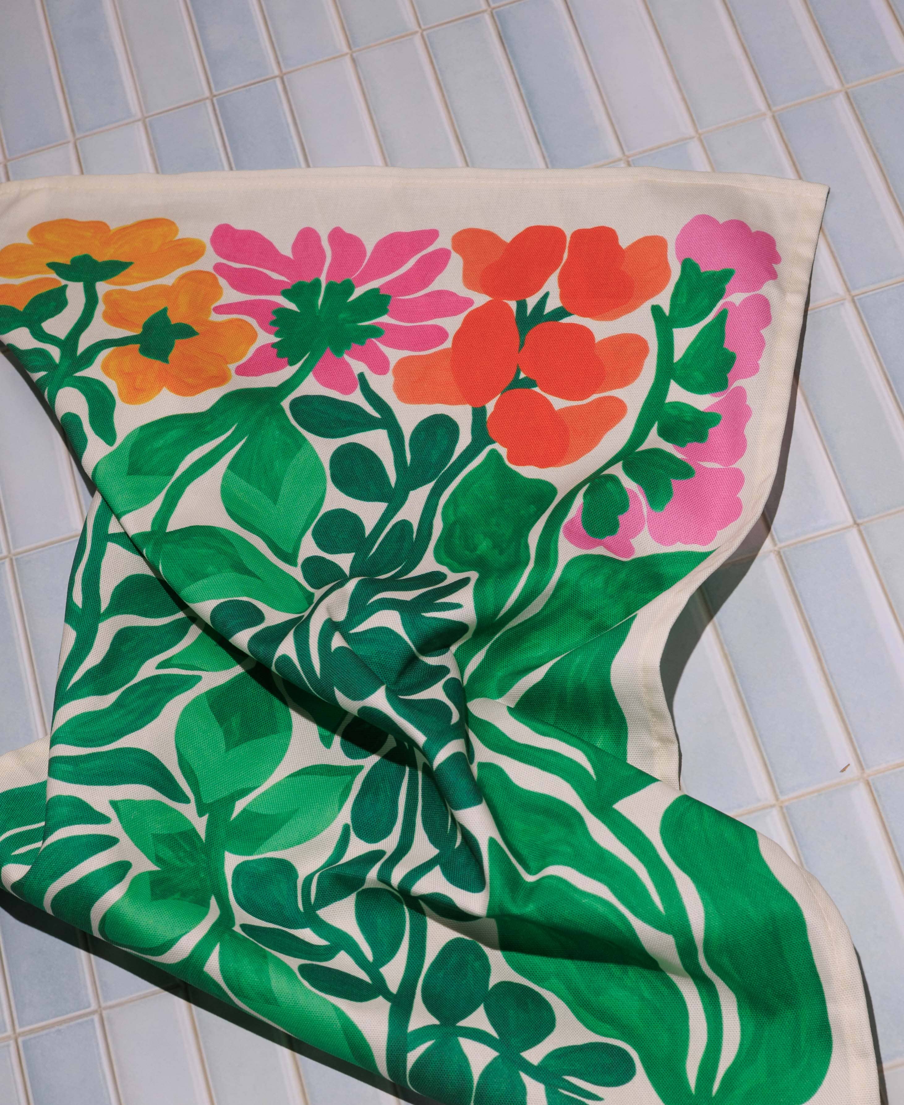 Wildflower Regeneration Tea Towel by Liv Lee