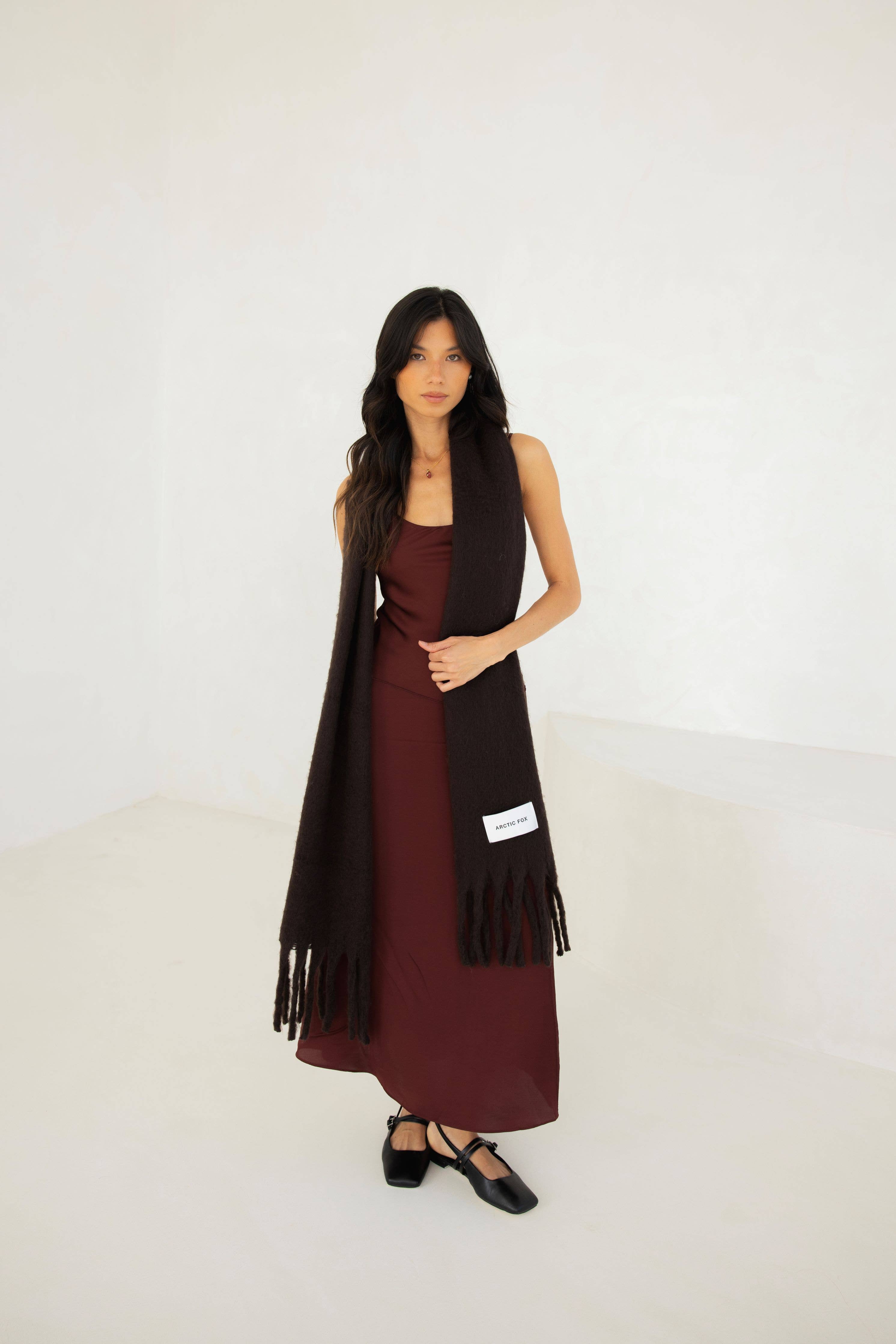 The Reykjavik Scarf - 100% Recycled - Ground Coffee - AW25