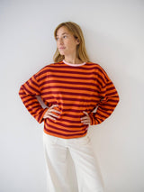 Núria Orange-Burgundy T-shirt