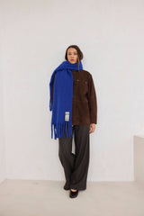 The Reykjavik Scarf with RWS Wool - Electric Blue - AW25