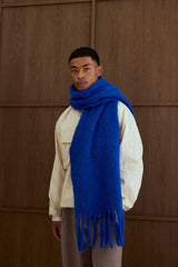 The Reykjavik Scarf with RWS Wool - Electric Blue - AW25