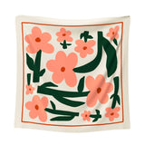 Medium Scarf Las Flores Raw / Silk & Cotton