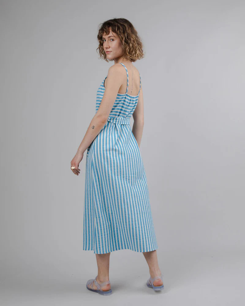 Stripes Long Dress Blue