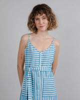 Stripes Long Dress Blue