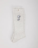 Peanuts Socks White Melange
