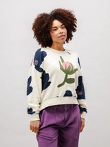 Bloom Rounded Cotton Sweatshirt Ecru