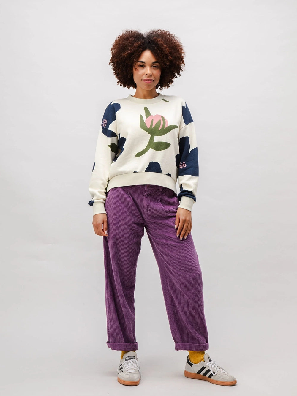 Bloom Rounded Cotton Sweatshirt Ecru