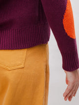 Sun Cotton Cardigan Grape