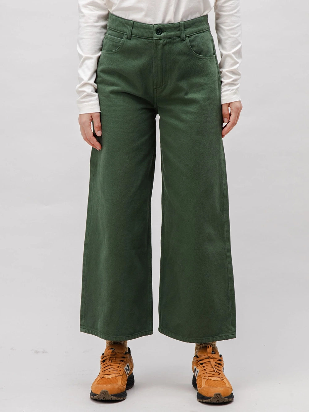 5 Pocket Cotton Twill Pants Green