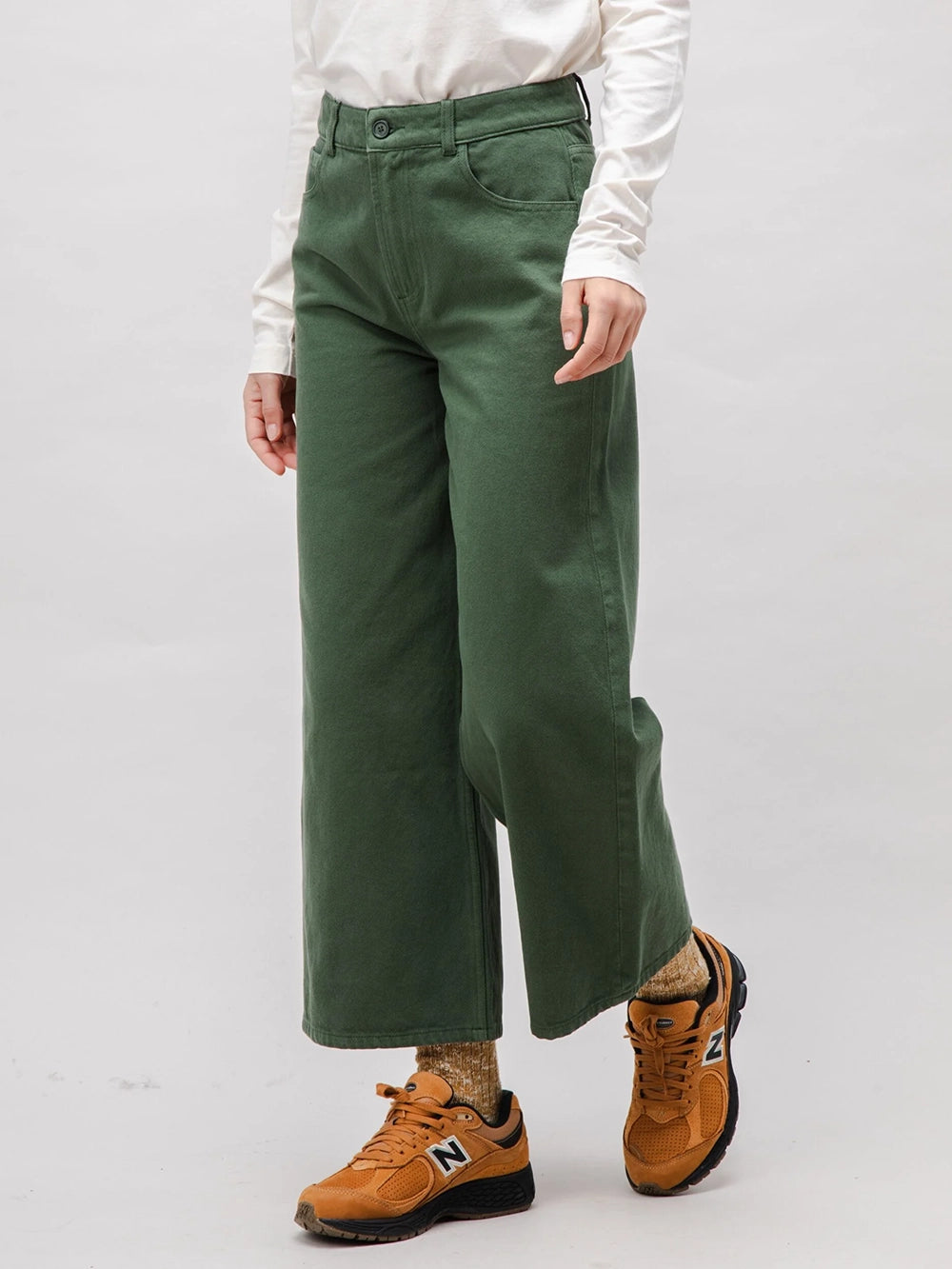5 Pocket Cotton Twill Pants Green