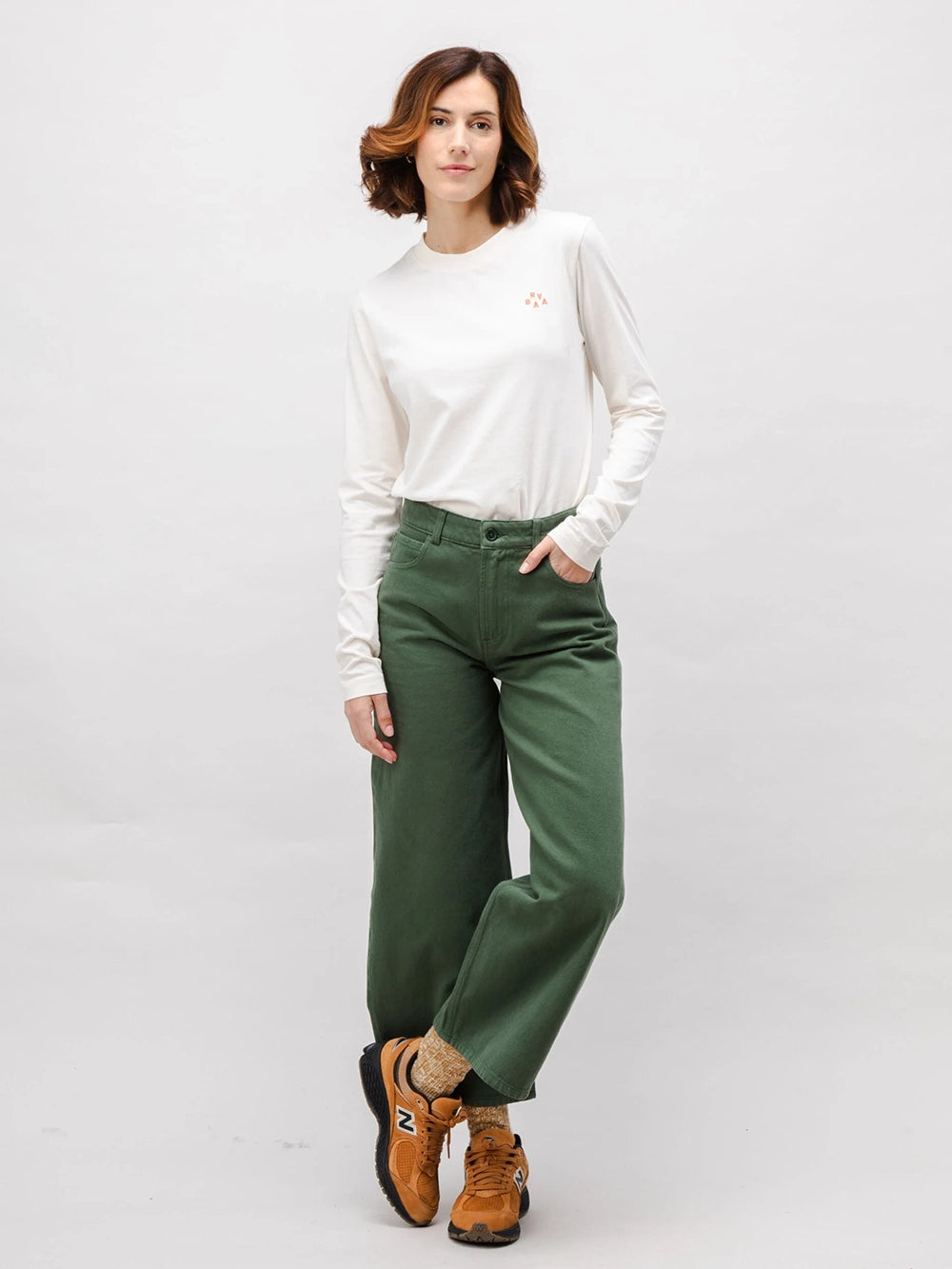 5 Pocket Cotton Twill Pants Green