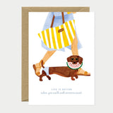 Summer dachshund - life is better