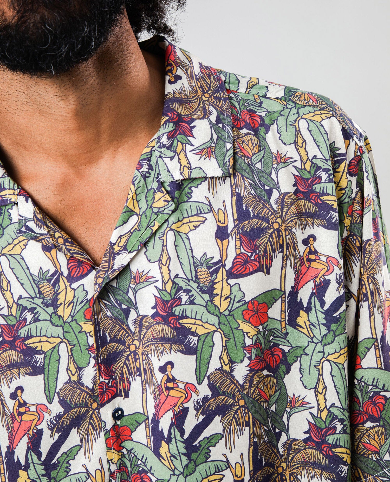 Helios Aloha Shirt Ecru