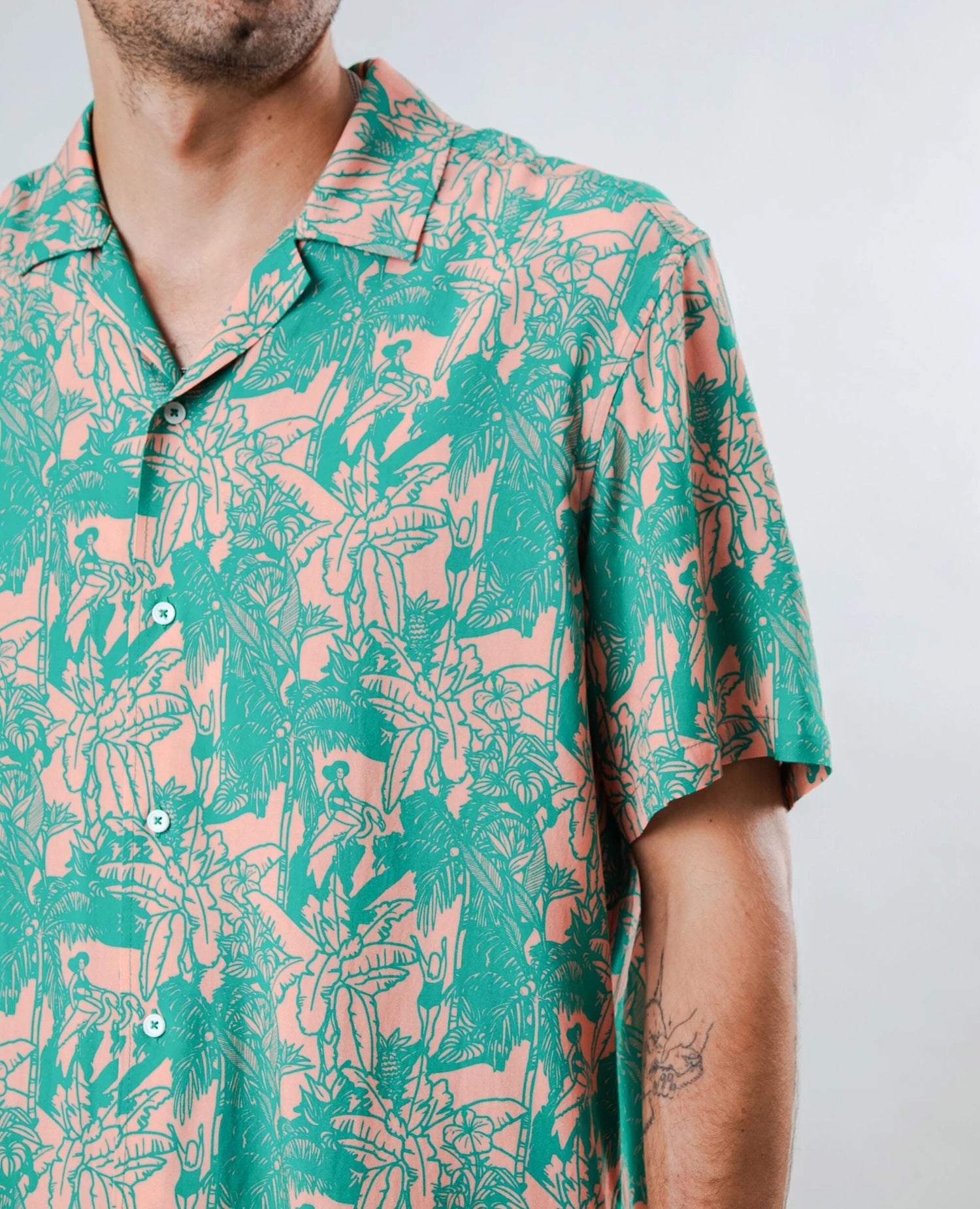 Helios Aloha Shirt Pink