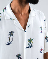 Helios Sun Aloha Shirt Ecru