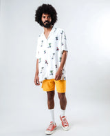 Helios Sun Aloha Shirt Ecru