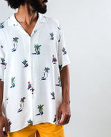 Helios Sun Aloha Shirt Ecru